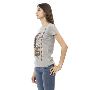 Trussardi Action Graues Baumwoll-T-Shirt