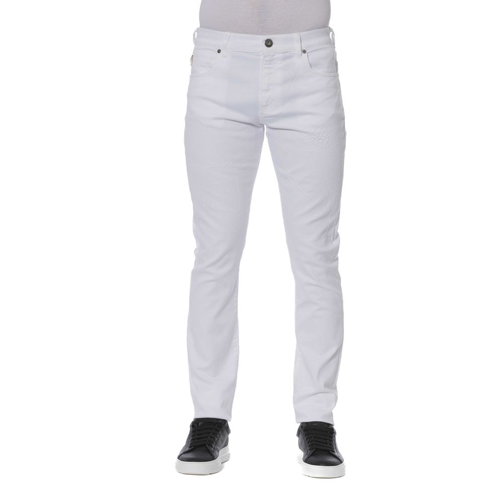 Trussardi Jeans Herrenjeans aus weißer Baumwolle