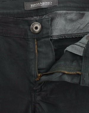 Ermanno Scervino Grüne Slim Jeans Denim-Hosen Straight Leg Stretch