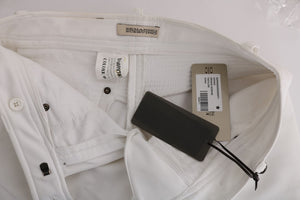Ermanno Scervino Weiße Baumwolle Slim Fit Freizeithosen