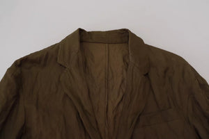 Dsquared² Grüner einreihiger Herrenmantel Blazer Jacke