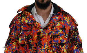 Dsquared² Multicolor Langer Kapuzen-Cargo-Taschenmantel Jacke