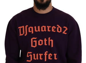 Dsquared² Lila Baumwolle bedruckt Männer Pullover Pullover