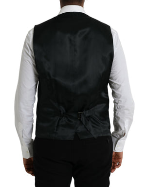 Dolce & Gabbana Schwarze Wollweste Kleid Formelle Weste