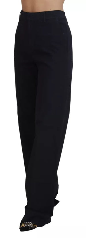Dsquared² Schwarz karierte High Waist Straight Pants