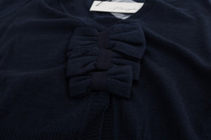 MARGHI LO' Blaue Wollbluse Pullover