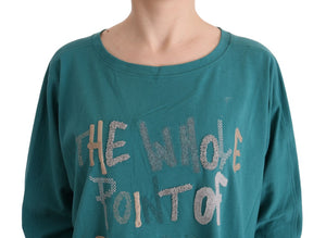 John Galliano Grüner Pullover aus Baumwolle in Übergröße