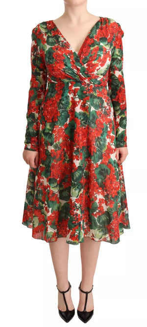 Dolce & Gabbana Mehrfarbiges Etuikleid mit Portofino-Print