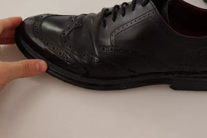 Dolce & Gabbana Schwarze Leder Brogue Oxford Dress Schuhe