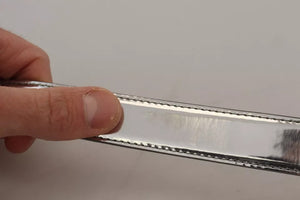 Dolce & Gabbana Silberner Ledergürtel mit Metallschnalle