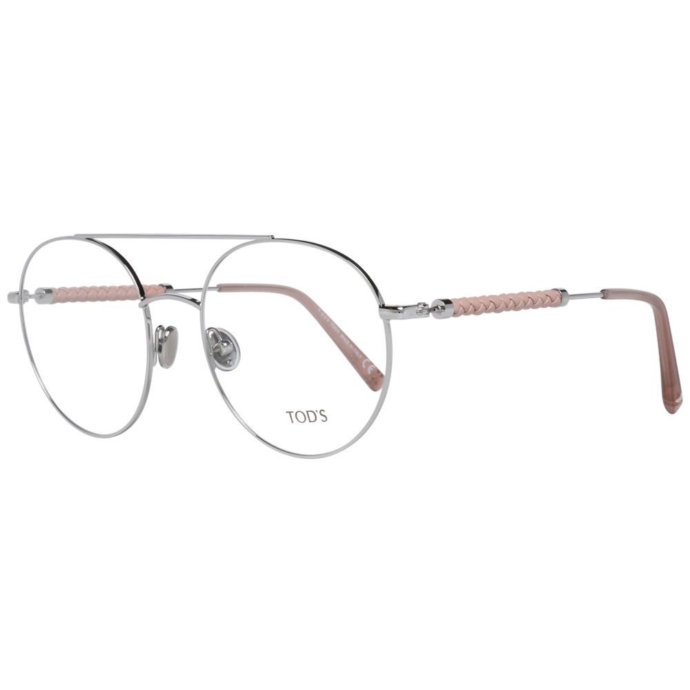 Tod's Silberne Metall- und Lederbrille (Gestelle)