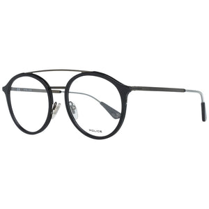 Police Brille aus schwarzem Metall & Kunststoff (Gestell)
