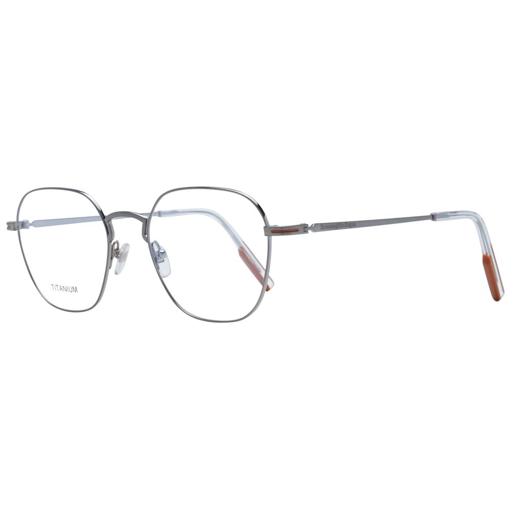 Ermenegildo Zegna Graue Titan-Brillenfassung