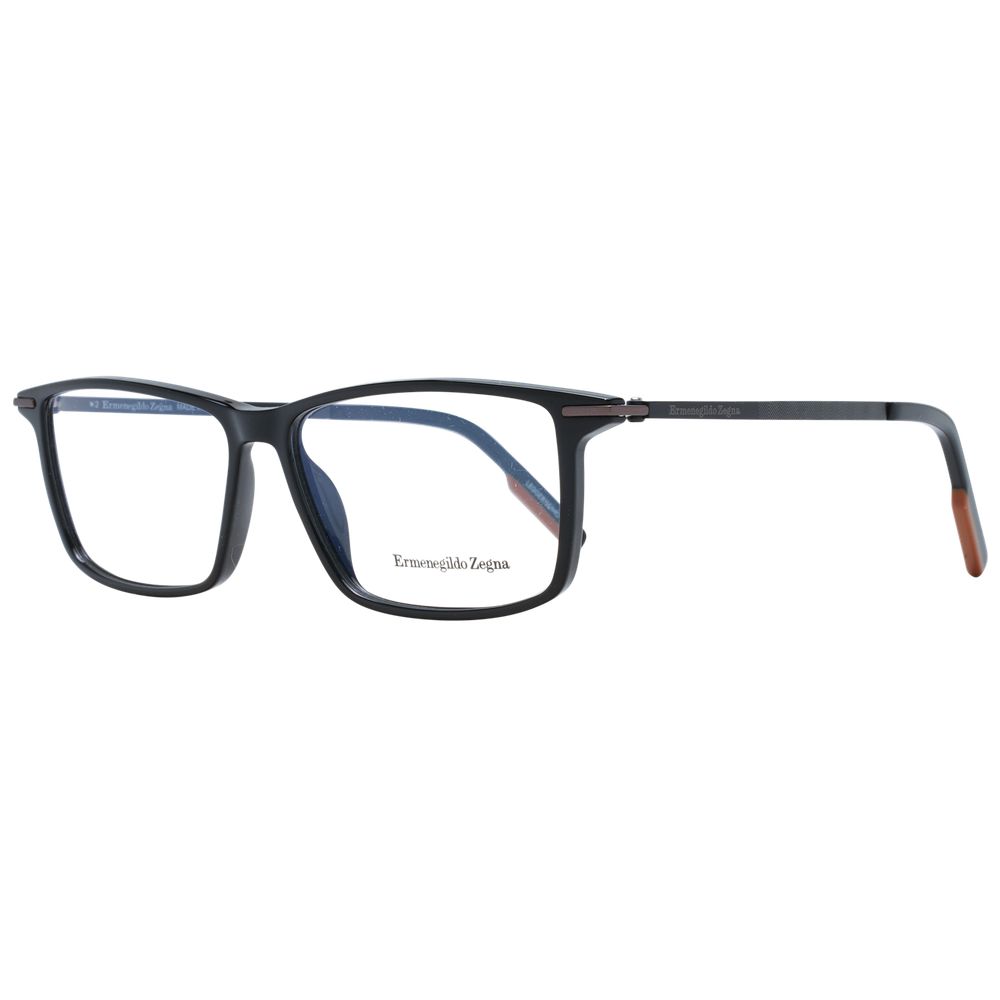 Ermenegildo Zegna Schwarze Kunststoffbrille (Gestell)