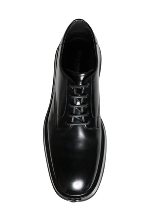 Dolce & Gabbana Schwarze Kalbsleder Derby-Schuhe für formelle Anlässe