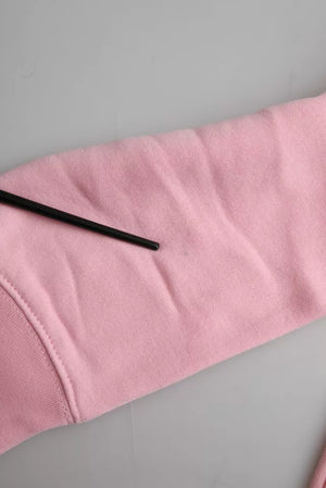 Philippe Model Rosa Baumwoll-Logo-Druck Pullover mit langen Ärmeln