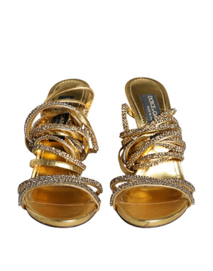 Dolce & Gabbana Goldkristall Keira Sandalen