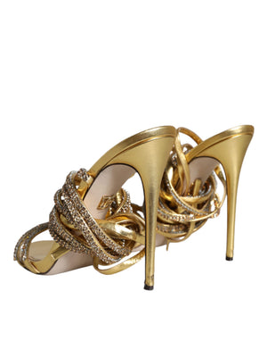 Dolce & Gabbana Goldkristall Keira Sandalen