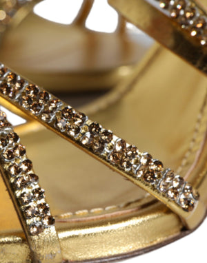 Dolce & Gabbana Goldkristall Keira Sandalen