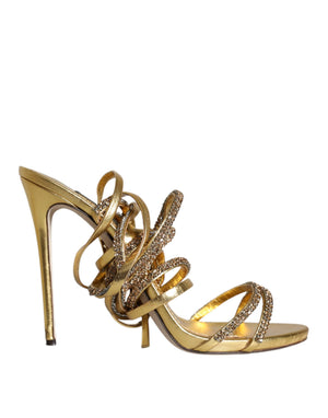 Dolce & Gabbana Goldkristall Keira Sandalen