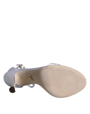 Dolce & Gabbana Weiße KEIRA Sandalen mit Knöchelriemen