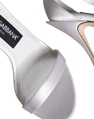 Dolce & Gabbana Weiße KEIRA Sandalen mit Knöchelriemen