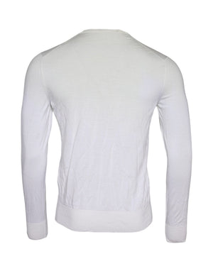 Dolce & Gabbana Pullover-Pullover aus weißer Wolle mit Rollkragen
