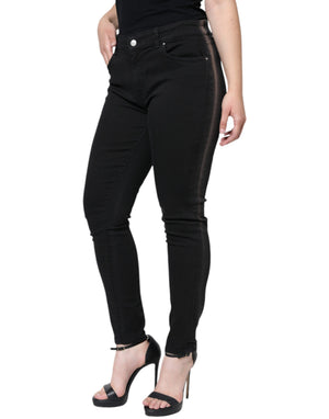 Dolce & Gabbana Schwarze Skinny-Jeans aus Baumwoll-Stretch