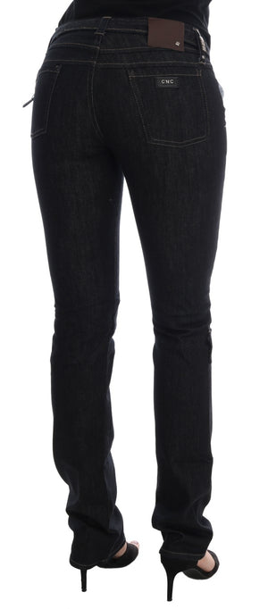 Costume National Blaue Cotton Stretch Slim Fit Jeans