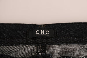 Costume National Blaue Cotton Stretch Slim Fit Jeans
