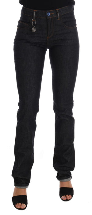 Costume National Blaue Cotton Stretch Slim Fit Jeans