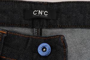 Costume National Blaue Cotton Stretch Slim Fit Jeans