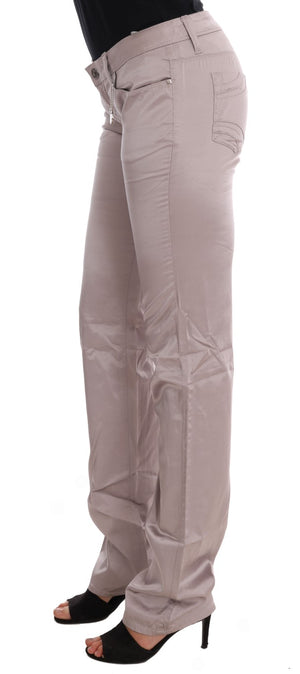 Costume National Schmale Baumwolljeans in Creme