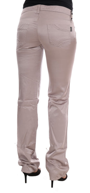 Costume National Schmale Baumwolljeans in Creme