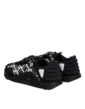 Dolce & Gabbana Schwarze NS1 Low-Top-Sneaker mit Logo-Schnürung