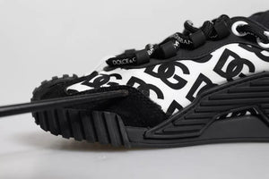 Dolce & Gabbana Schwarze NS1 Low-Top-Sneaker mit Logo-Schnürung
