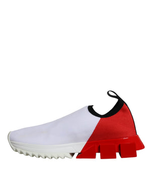 Dolce & Gabbana Weiße rote Low-Top-Sneaker Sorrento für Herren