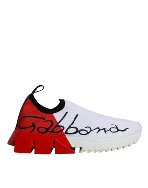 Dolce & Gabbana Weiße rote Low-Top-Sneaker Sorrento für Herren