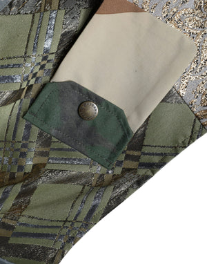 Dolce & Gabbana Multicolor Patchwork-Weste mit Kapuze Jacke