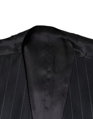 Dolce & Gabbana Schwarze Lederweste Kleid Formelle Weste