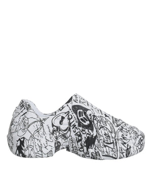 Dolce & Gabbana Weiß Schwarz Graffiti Daymaster Turnschuhe Schuhe