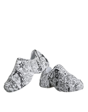 Dolce & Gabbana Weiß Schwarz Graffiti Daymaster Turnschuhe Schuhe