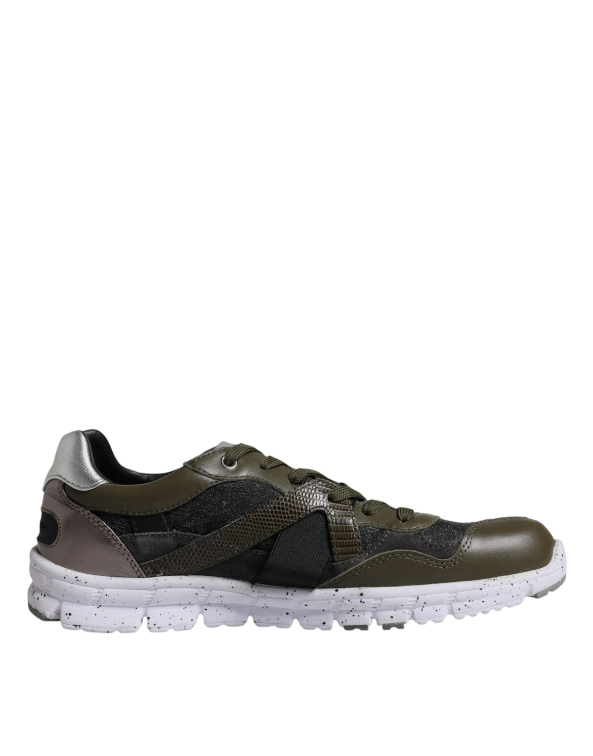 Dolce & Gabbana Mehrfarbige Canvas-Leder Low-Top Sneaker