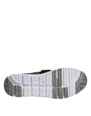 Dolce & Gabbana Mehrfarbige Canvas-Leder Low-Top Sneaker