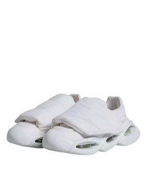 Dolce & Gabbana Weiß gepolstert Stoff Low Top Turnschuhe Schuhe