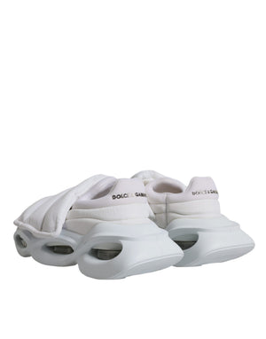 Dolce & Gabbana Weiß gepolstert Stoff Low Top Turnschuhe Schuhe