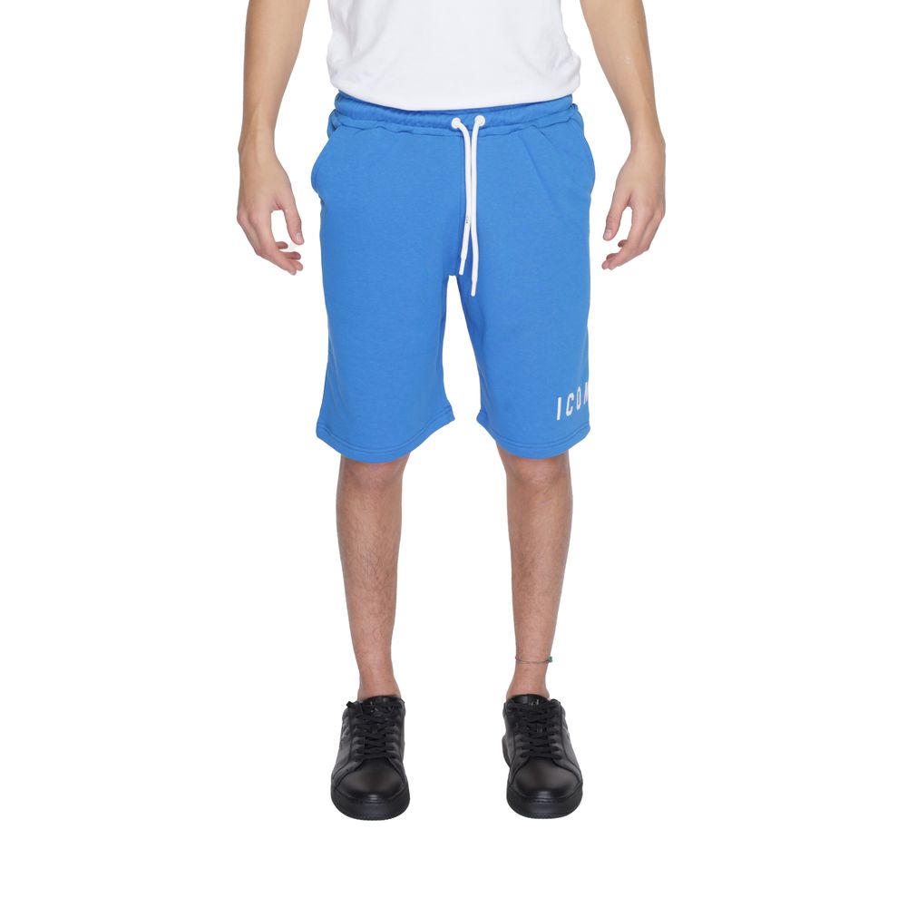 Icon Blaue Baumwoll-Bermudashorts