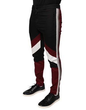 Dolce & Gabbana Multicolor gestreifte Skinny-Hose aus Baumwolle