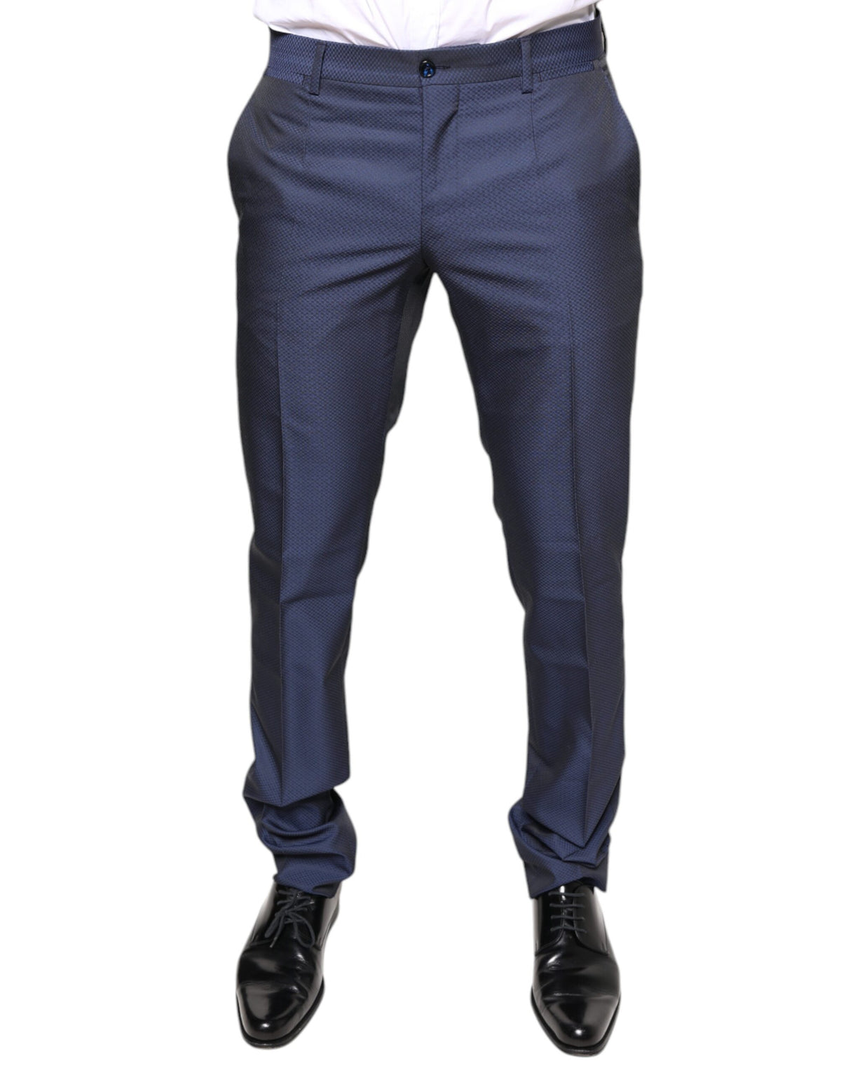 Dolce & Gabbana Blaue Smokinghose aus Polyester