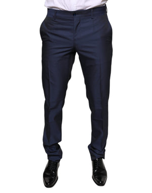 Dolce & Gabbana Blaue Smokinghose aus Polyester